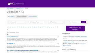 
                            11. Databases A - Z - NYU Libraries Research Guides
