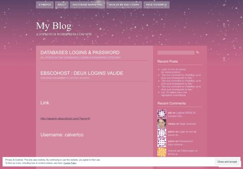 
                            13. Databases Logins & Password | My Blog | Page 2