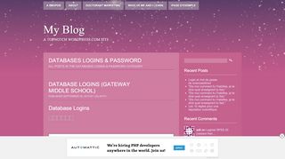 
                            4. Databases Logins & Password | My Blog | Page 4