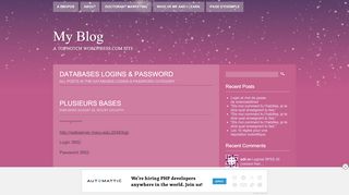 
                            10. Databases Logins & Password | My Blog | Page 5