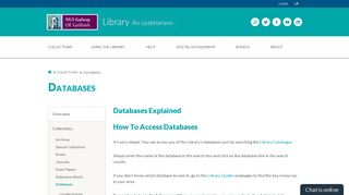 
                            11. Databases - NUIG Library - NUI Galway