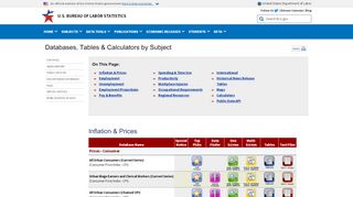 
                            8. Databases, Tables & Calculators by Subject - Bureau of Labor Statistics