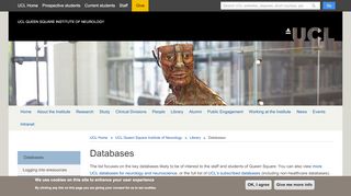 
                            12. Databases | UCL Queen Square Institute of Neurology - UCL ...