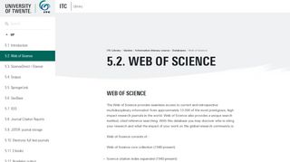 
                            4. Databases | Web of Science - ITC