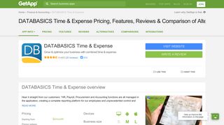 
                            10. DATABASICS Time & Expense Pricing, Features, Reviews ... - GetApp