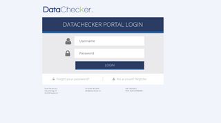 
                            3. DataChecker portal login | DataChecker