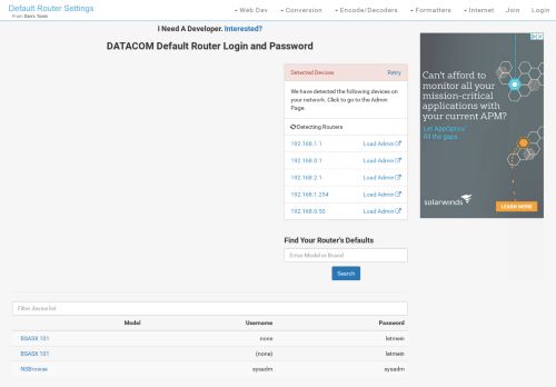 
                            11. DATACOM Default Router Login and Password - Clean CSS