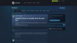 
                            4. datai012.kom is invalid, how do you fix? :: Elsword General Discussions