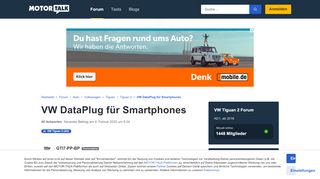 
                            9. DataPlug für Smartphones - Start Forum Auto Volkswag... - Motor-Talk
