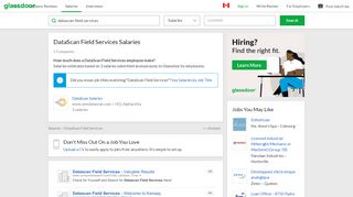 
                            12. DataScan Field Services Worker Salaries | Glassdoor.ca