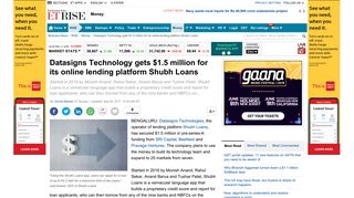 
                            7. Datasigns Technology gets $1.5 million for its online lending platform ...