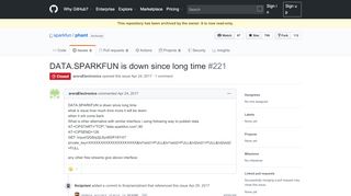 
                            7. DATA.SPARKFUN is down since long time · Issue #221 · sparkfun ...