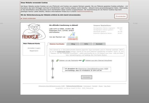 
                            4. Dateien hochladen - filehorst.de