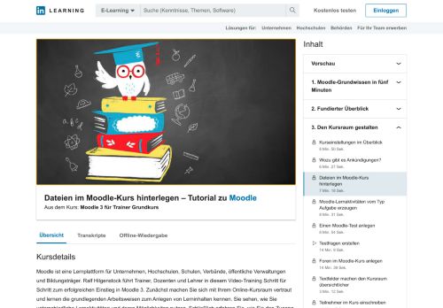 
                            5. Dateien im Moodle-Kurs hinterlegen - LinkedIn