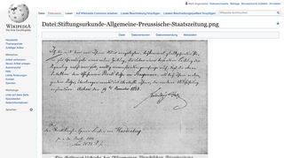 
                            8. Datei:Stiftungsurkunde-Allgemeine-Preussische-Staatszeitung.png ...