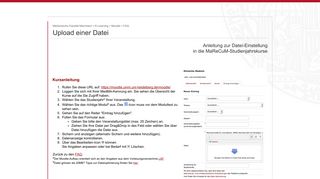 
                            5. Dateiupload - Moodle MEDMA - Universität Heidelberg