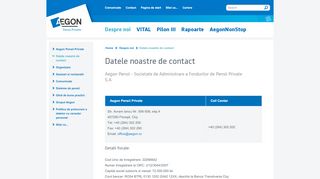 
                            7. Datele noastre de contact - Aegon Romania