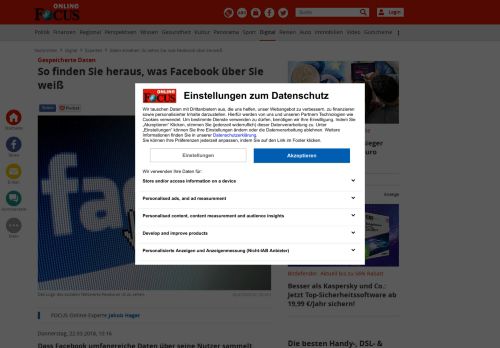 
                            6. Daten einsehen: So sehen Sie, was Facebook über Sie weiß - FOCUS ...