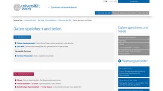 
                            6. Daten speichern und teilen - Zentraler Informatikdienst - Universität Wien