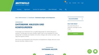 
                            11. Datenbank anlegen und konfigurieren - Mittwald