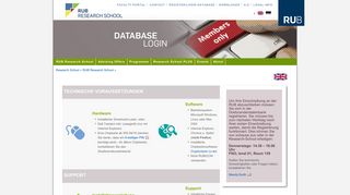 
                            3. Datenbank - RUB Research School