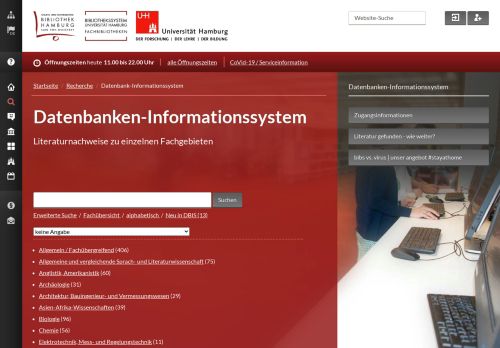 
                            9. Datenbanken-Informationssystem Stabi Hamburg
