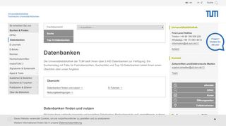 
                            9. Datenbanken | Universitätsbibliothek der TUM