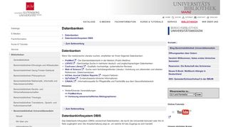 
                            11. Datenbanken | Universitätsbibliothek - UB Mainz