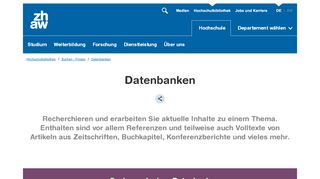 
                            9. Datenbanken | ZHAW Hochschulbibliothek