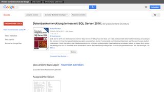 
                            9. Datenbankentwicklung lernen mit SQL Server 2016: Der ...