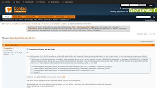 
                            5. Datenbankfehler bei All-Inkl - Contao Community