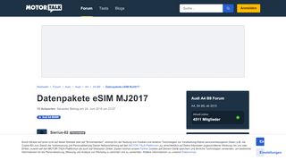 
                            11. Datenpakete eSIM MJ2017 : Audi A4 B9 - Motor-Talk