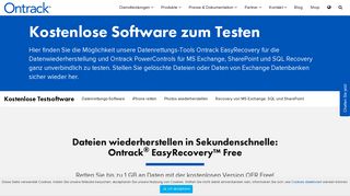 
                            4. Datenrettung Freeware - jetzt testen - kostenlos | Ontrack