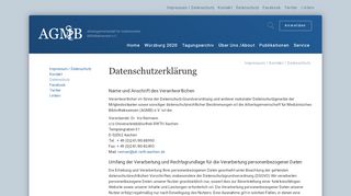 
                            9. Datenschutz - AGMB