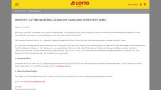 
                            6. Datenschutz - alle Informationen | saartoto.de