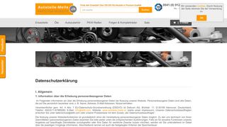 
                            4. Datenschutz - autoteile-meile.ch