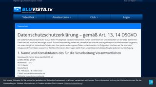 
                            5. Datenschutz - BLUVISTA.tv