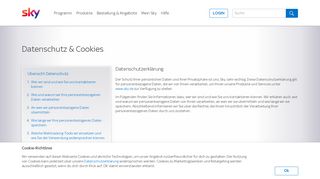 
                            7. Datenschutz & Cookies - Privatsphäre - Beauftragter - Sky
