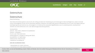 
                            6. Datenschutz | EAQC GmbH