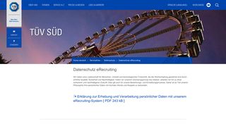 
                            5. Datenschutz eRecruiting | TÜV SÜD GRUPPE