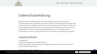 
                            10. Datenschutz - Eyedentity - Augenoptik Kontaktlinsen Optometrie in ...