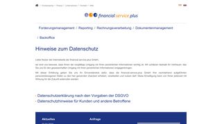
                            4. Datenschutz | financial.service.plus GmbH