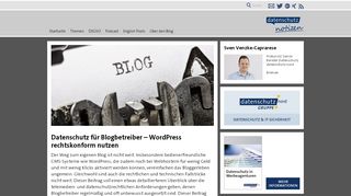 
                            12. Datenschutz für Blogbetreiber – WordPress rechtskonform nutzen