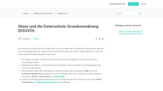 
                            10. Datenschutz-Grundverordnung (DSGVO) – Shore