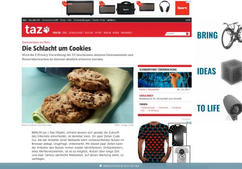 
                            13. Datenschutz im Netz: Die Schlacht um Cookies - taz.de