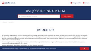 
                            12. Datenschutz | Jobs für Ulm