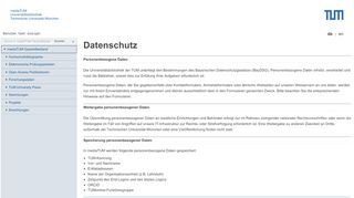 
                            3. Datenschutz - mediaTUM - Medien- und Publikationsserver