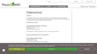 
                            10. Datenschutz | Physio MINT