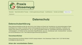 
                            8. Datenschutz - Praxis Glosemeyer