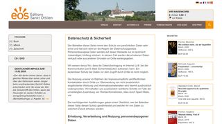 
                            10. Datenschutz & Sicherheit | EOS Editions - EOS Verlag